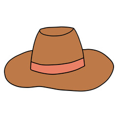 cowboy hat hand drawn