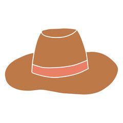 cowboy hat hand drawn