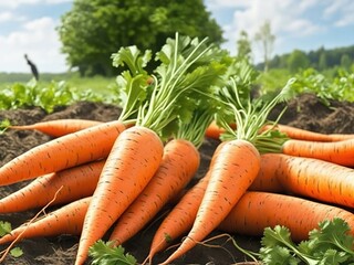carrots on the ground generative ai