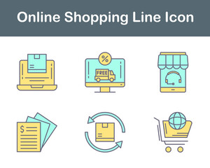 Online Shopping Vector Icon Set