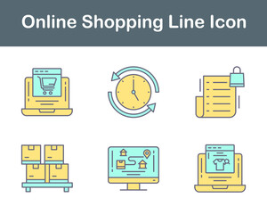 Online Shopping Vector Icon Set