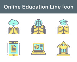 Online Education Vector Icon Set