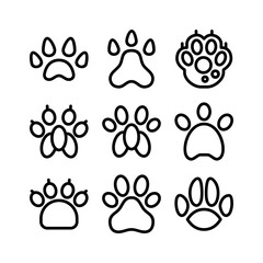 paw icon or logo isolated sign symbol vector illustration - high quality black style vector icons
