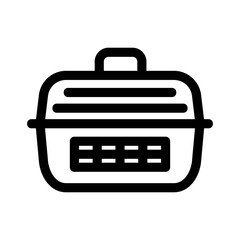 pet carrier icon or logo isolated sign symbol vector illustration - high quality black style vector icons
