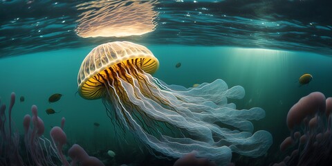 Dancing Through the Water: A Jellyfish's Swim Generative AI