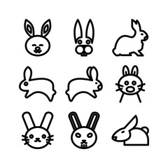 rabbit icon or logo isolated sign symbol vector illustration - high quality black style vector icons
