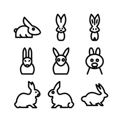 rabbit icon or logo isolated sign symbol vector illustration - high quality black style vector icons
