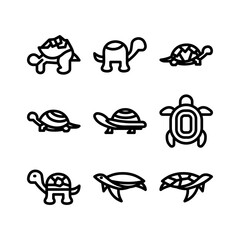 tortoise icon or logo isolated sign symbol vector illustration - high quality black style vector icons
