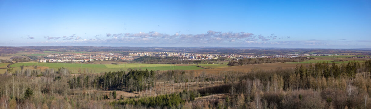 View from the lookout tower on Pekelný kopec
Winter landscape in the Trebic region