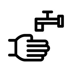 washing hands icon or logo isolated sign symbol vector illustration - high quality black style vector icons
