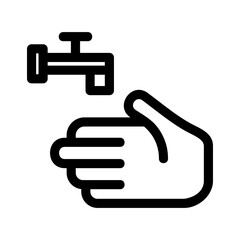 washing hands icon or logo isolated sign symbol vector illustration - high quality black style vector icons
