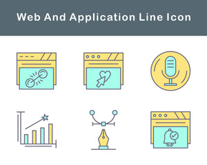 Fototapeta premium Web And Application Vector Icon Set