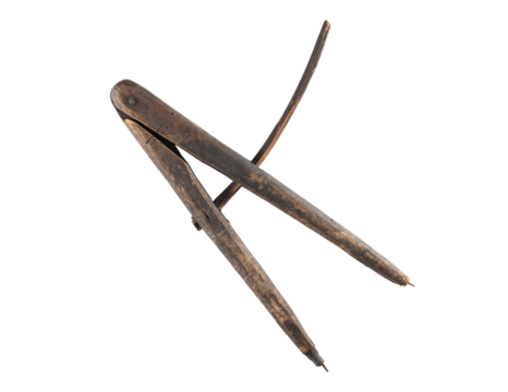 An old wooden compass. Tool, antique. On a transparent background. - Powered by Adobe