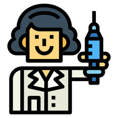 injection filled outline icon style