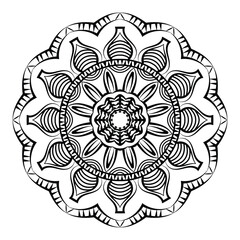 Luxury mandala design with isolated white background. Rounded mandala design for invitation card, gritting card and wall decoration