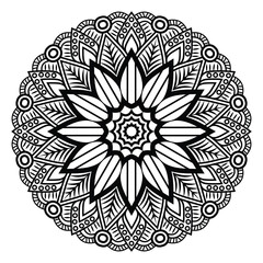 Luxury mandala design with isolated white background. Rounded mandala design for invitation card, gritting card and wall decoration