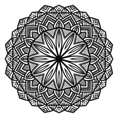 Modern mandala pattern design. Mandala coloring page design