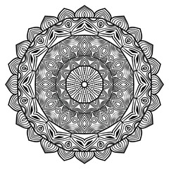 Modern mandala pattern design. Mandala coloring page design