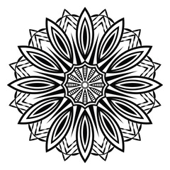Decorative ornament mandala design on a white background. Luxury mandala design for adult coloring book