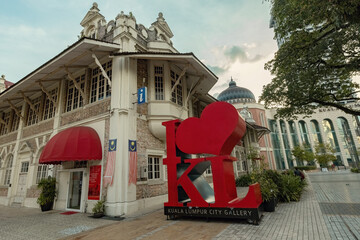I Love KL sculpture near Kuala Lumpur city gallery Malaysia - obrazy, fototapety, plakaty