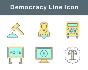 Democracy Vector Icon Set