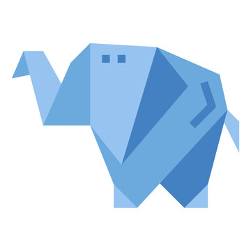 elephant flat icon style