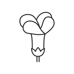 Snapdragon flower icon. High quality black vector illustration.