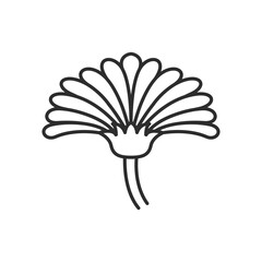 Gerbera flower icon. High quality black vector illustration.