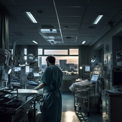 doctor working in operating room