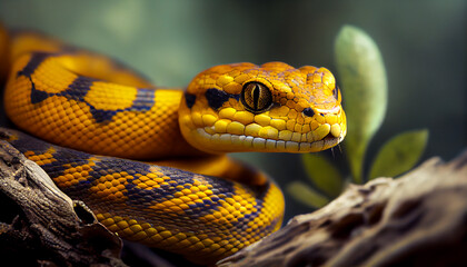 Fototapeta premium Elegant Snake - Generative AI