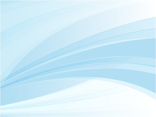 淡いライトカラーのウェーブ流線形抽象背景素材_ライトブルー