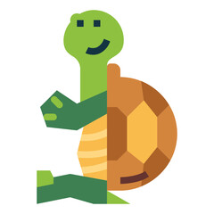 turtle flat icon style