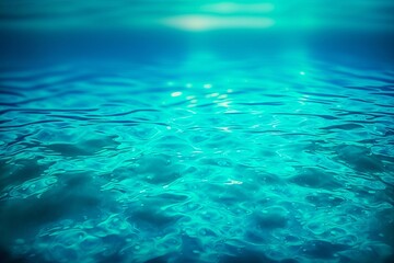 Fototapeta na wymiar Blue water in swimming pool. Generative AI