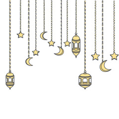 Ramadan Lantern Light Chain Decoration Curtain Lamp