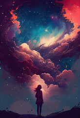 Fototapeta premium AI-generated dream sky