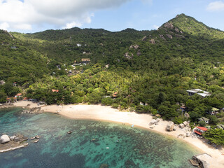 Ko Tao, Thailand: Aerial view of the Ko Tao island in the Gulf of Thailand in Southeast Asia. The island is a famous dive destination.