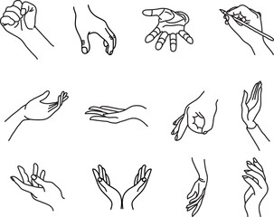 Fototapeta premium hands collection 