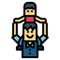 dad filled outline icon style