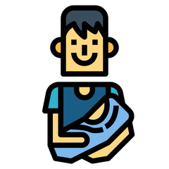 dad filled outline icon style