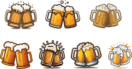 Beer Mug vector for the pub. Isolated and editable beer mug vector 