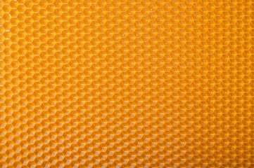 Beeswax honeycomb candle sheet close up background