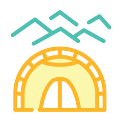 nature spend time headache treatment color icon vector illustration