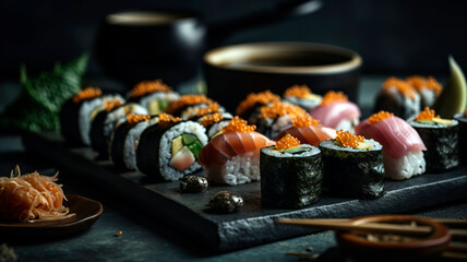 A Feast for the Eyes: Delicious Sushi and Sashimi Platter