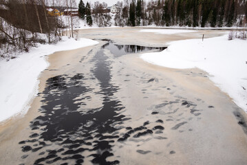 Melting ice pattern.