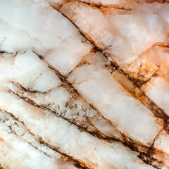 Texture of natural cream marble with brown veins