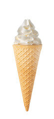 ice cream with cone on transparent background. png file