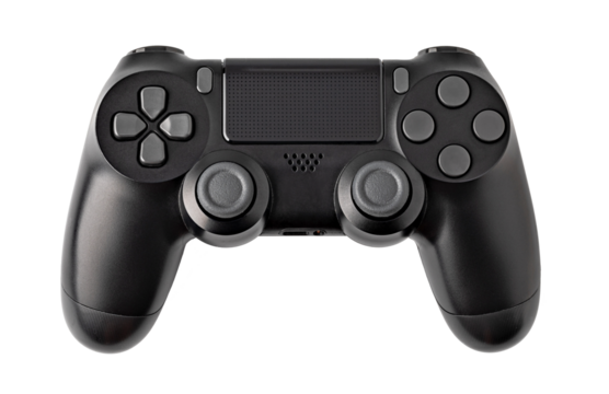 Video Game controller on transparent background. png file
