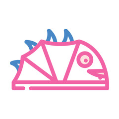 relaxation tent vacation color icon vector illustration