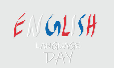 English Language Day. Template for background, banner, card, poster 