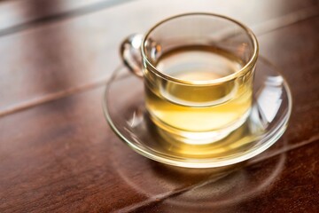 The Time of Tea Break. Selective focus.